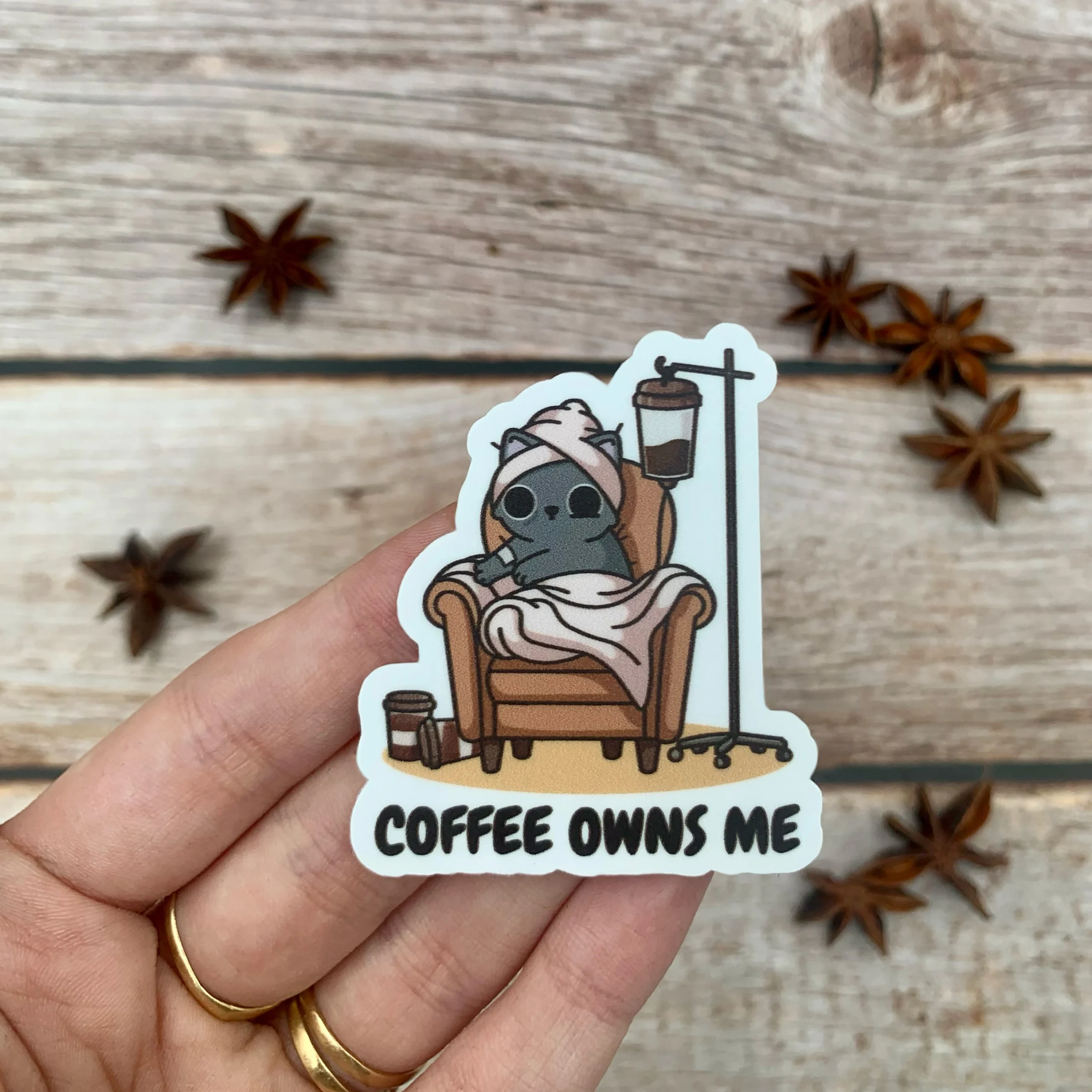 Coffee Possessed Bubu Sticker