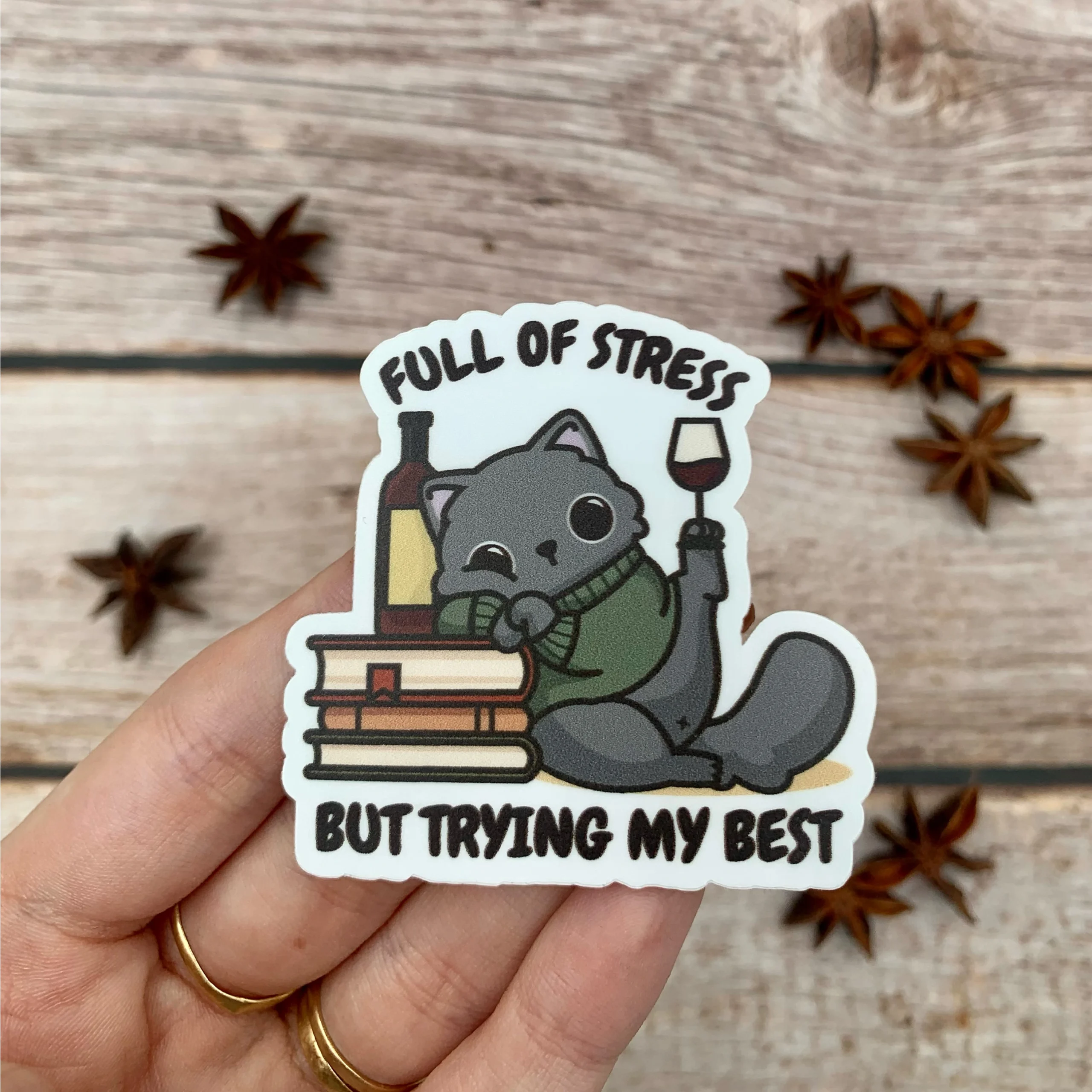 Stressed Bubu Sticker