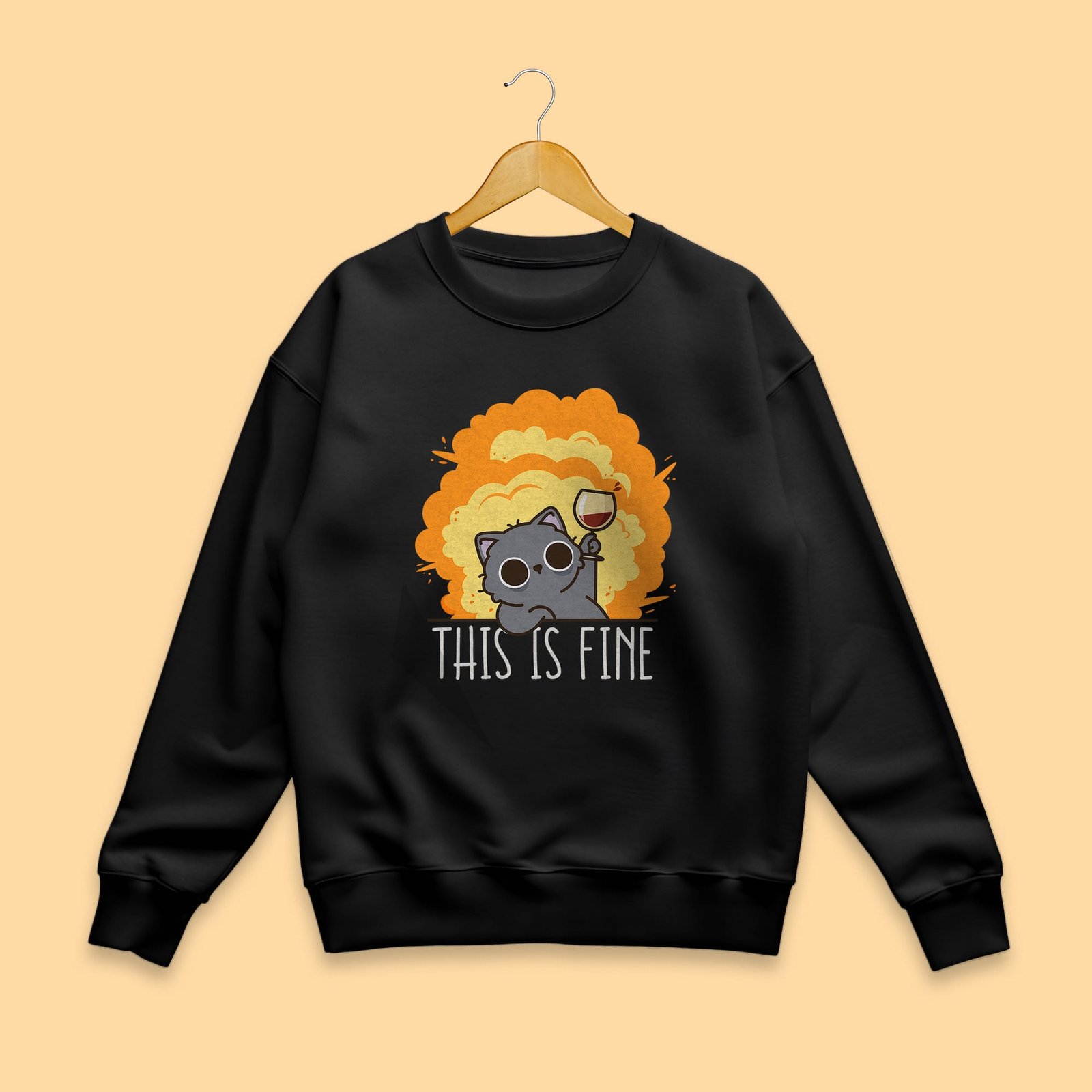 Sweatshirt – This is fine - Image 2