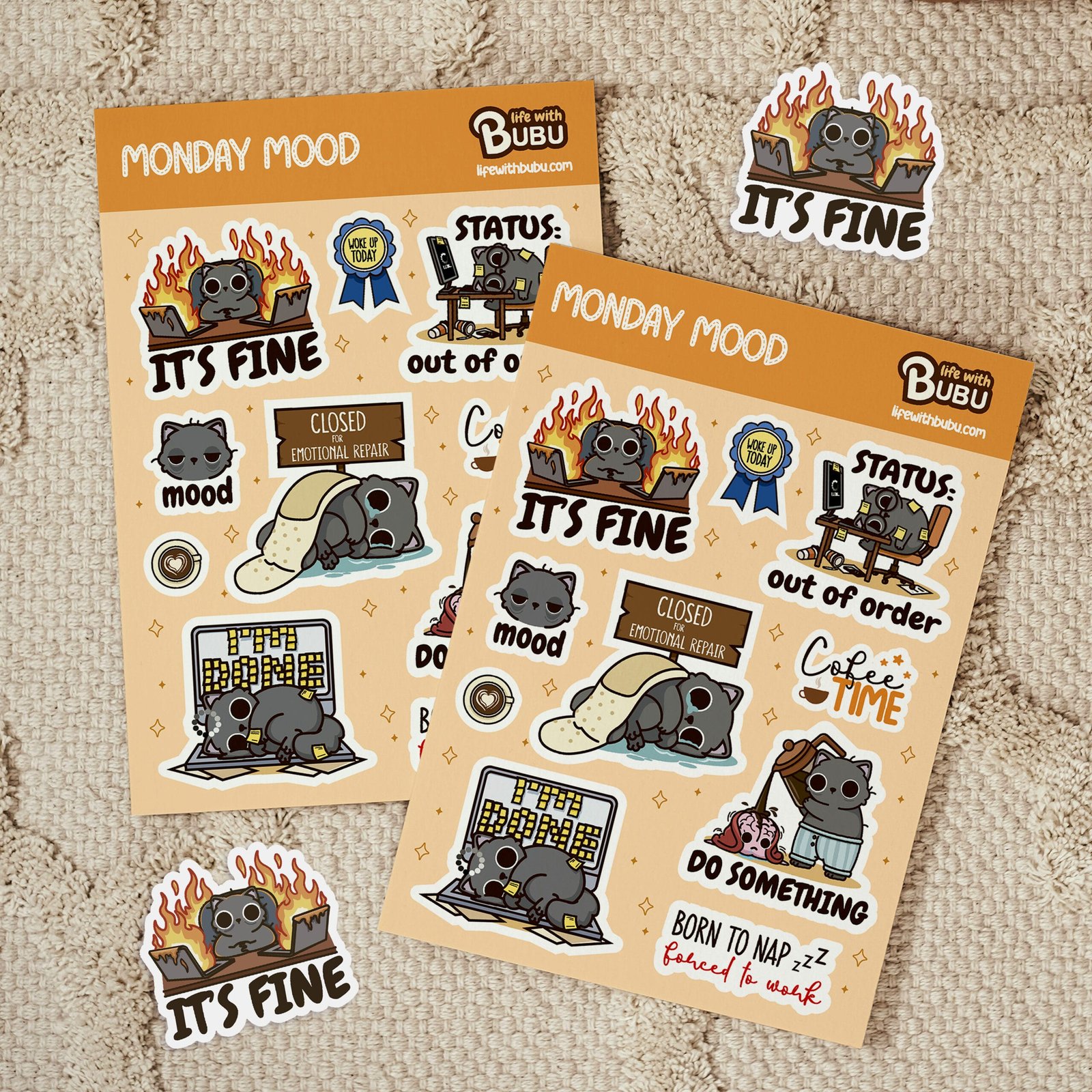 Sticker Sheet - Monday Mood