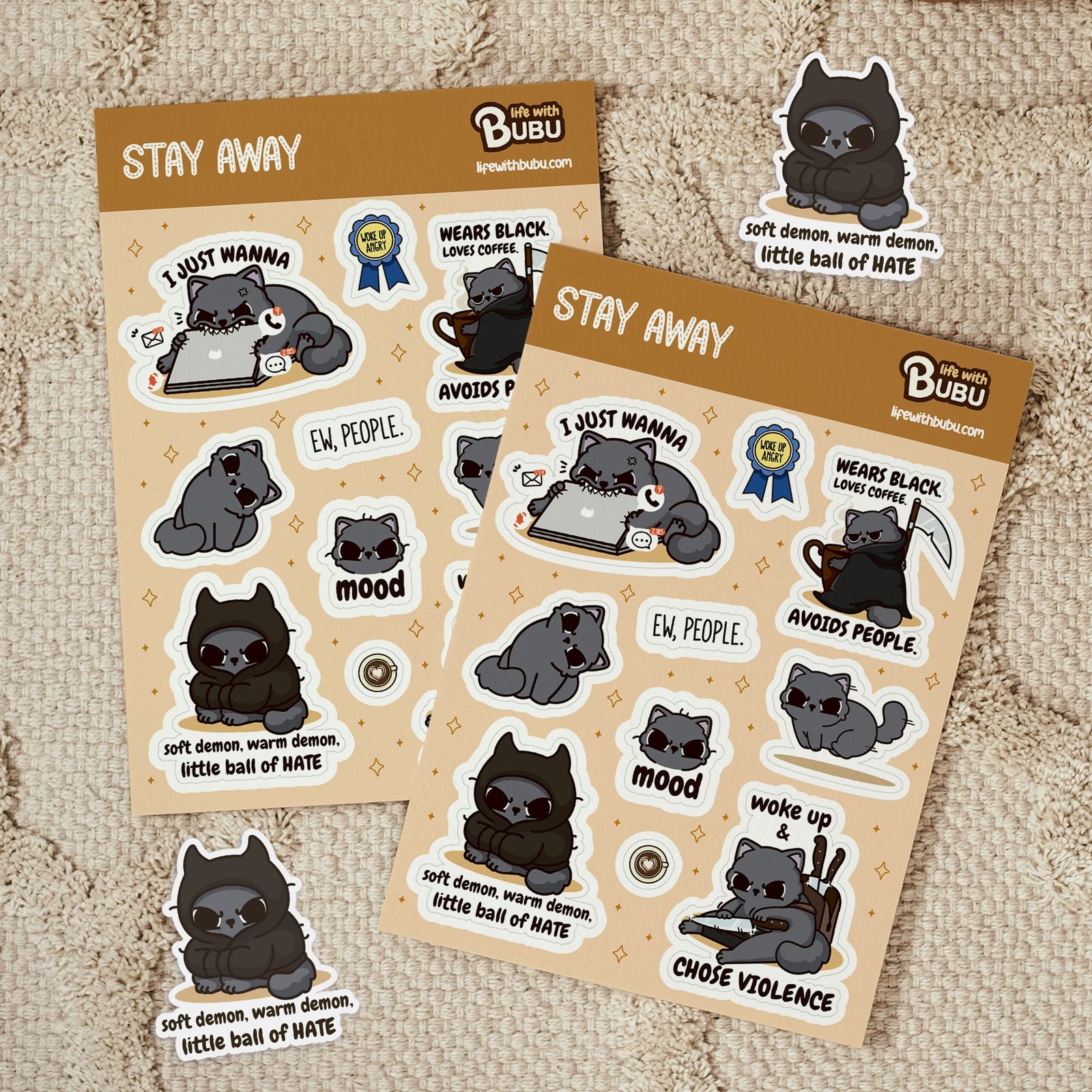 Sticker Sheet - Stay Away