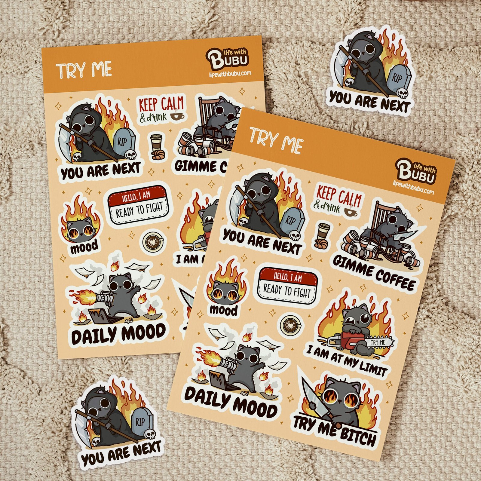 Sticker Sheet - Try Me